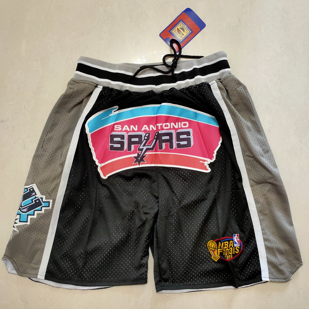 San Antonio Spurs Black Shorts 1