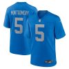 Men's Detroit Lions #5 David Montgomery Blue Alternate Game Jersey