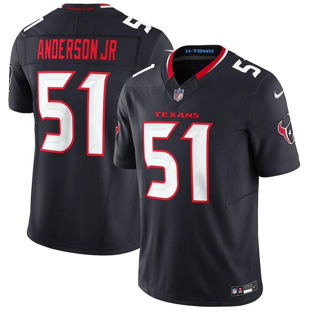 Men's Houston Texans #51 Will Anderson Jr. Navy 2024 Vapor F.U.S.E. Limited Stitched Jersey 1