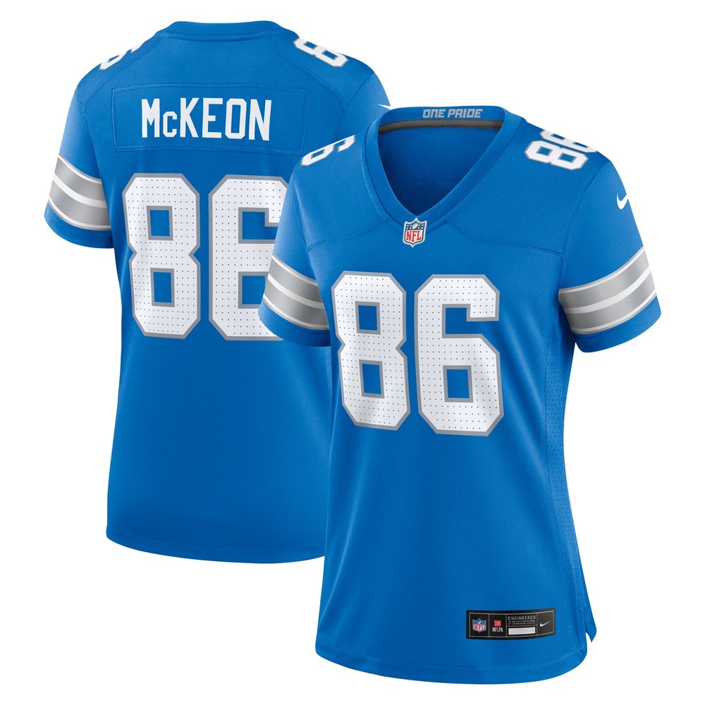 Women's Detroit Lions Sean McKeon Blue Game Jersey 1