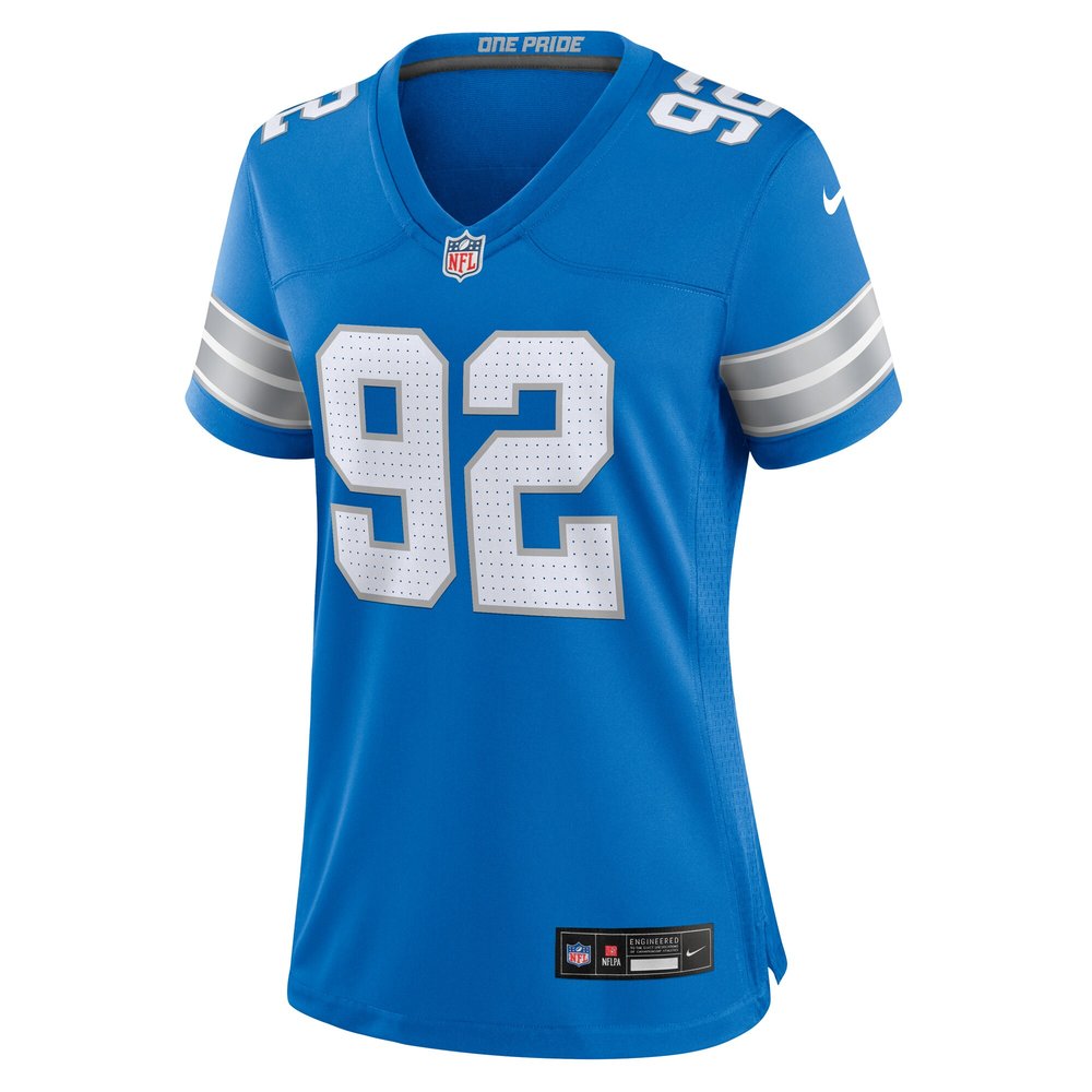 Women's Detroit Lions Marcus Davenport Blue Team Game Jersey 2