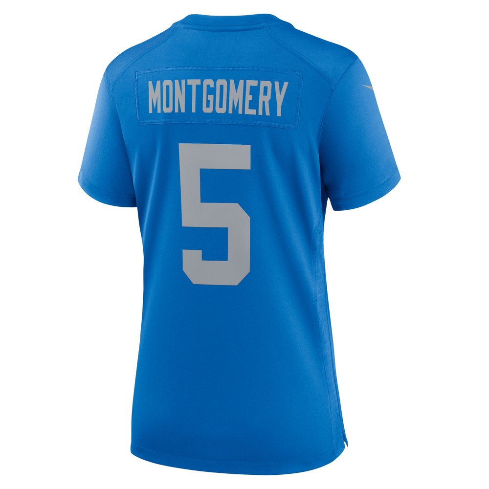 Women's Detroit Lions #5 David Montgomery Blue Alternate Game Jersey 3