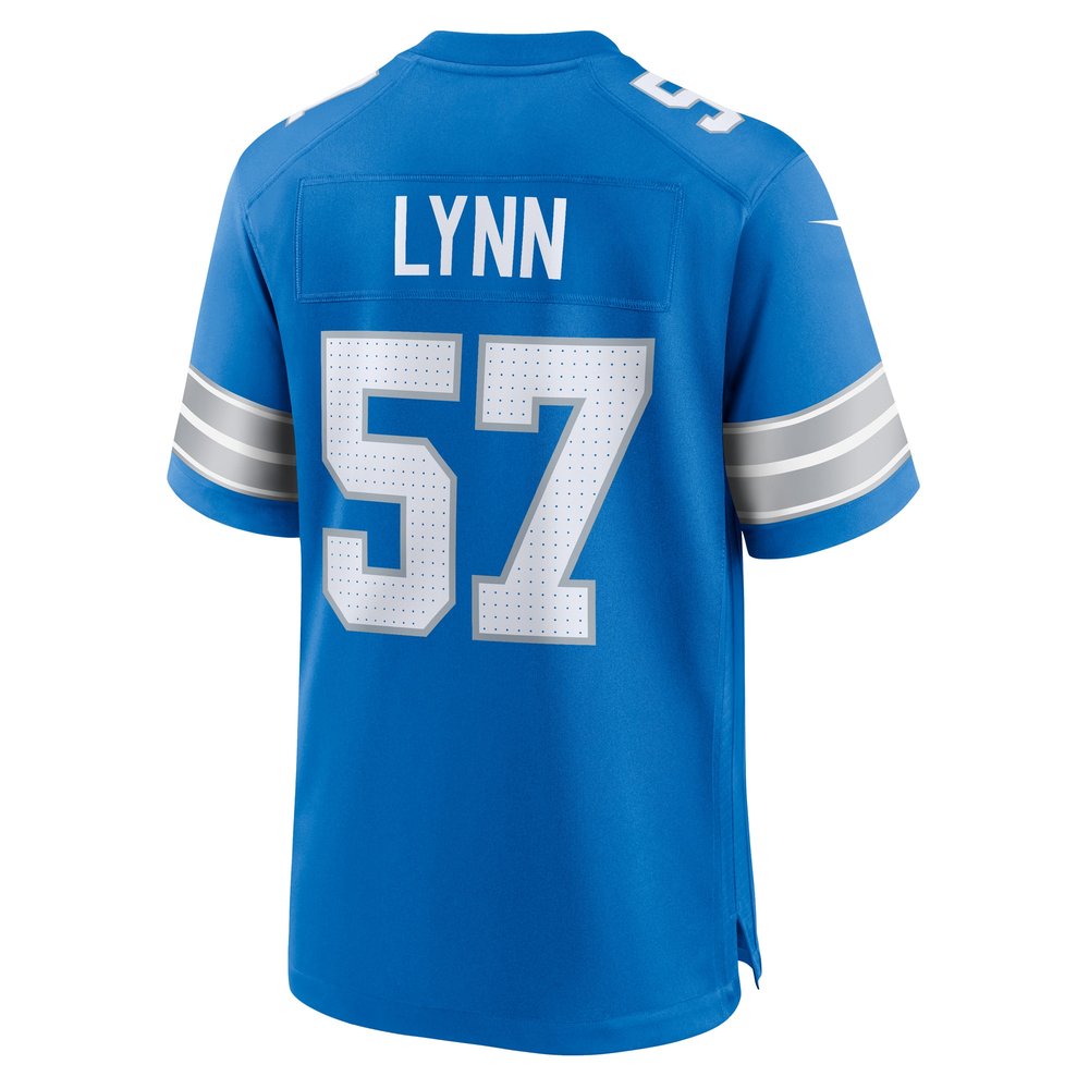 Men's Detroit Lions #57 Nate Lynn Blue Game Jersey 3