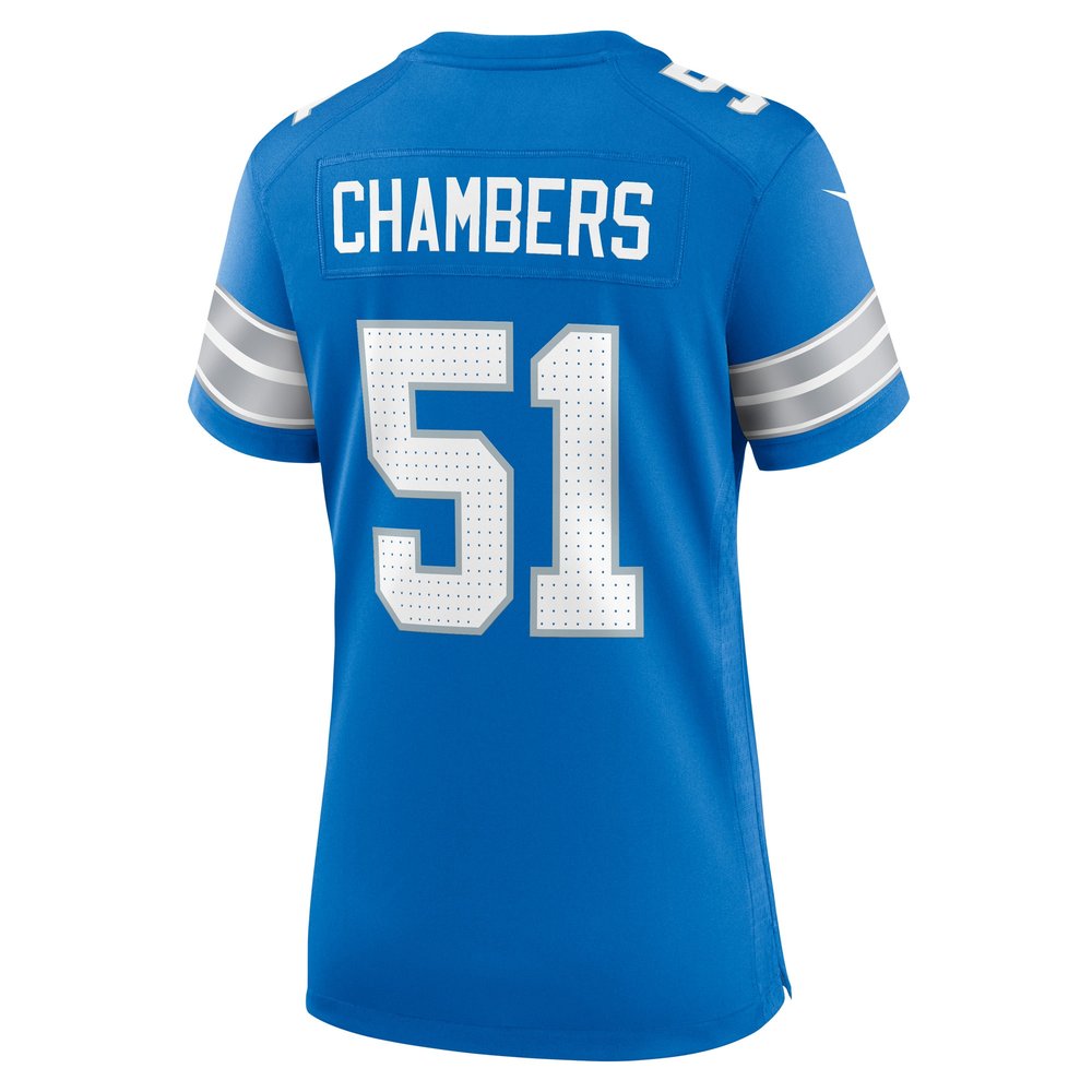 Women's Detroit Lions Steele Chambers Blue Game Jersey 3