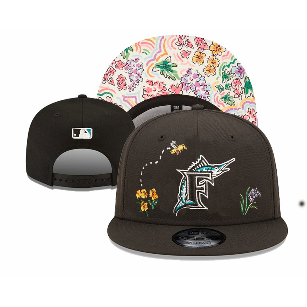 Miami Marlins Snapback Hat 1