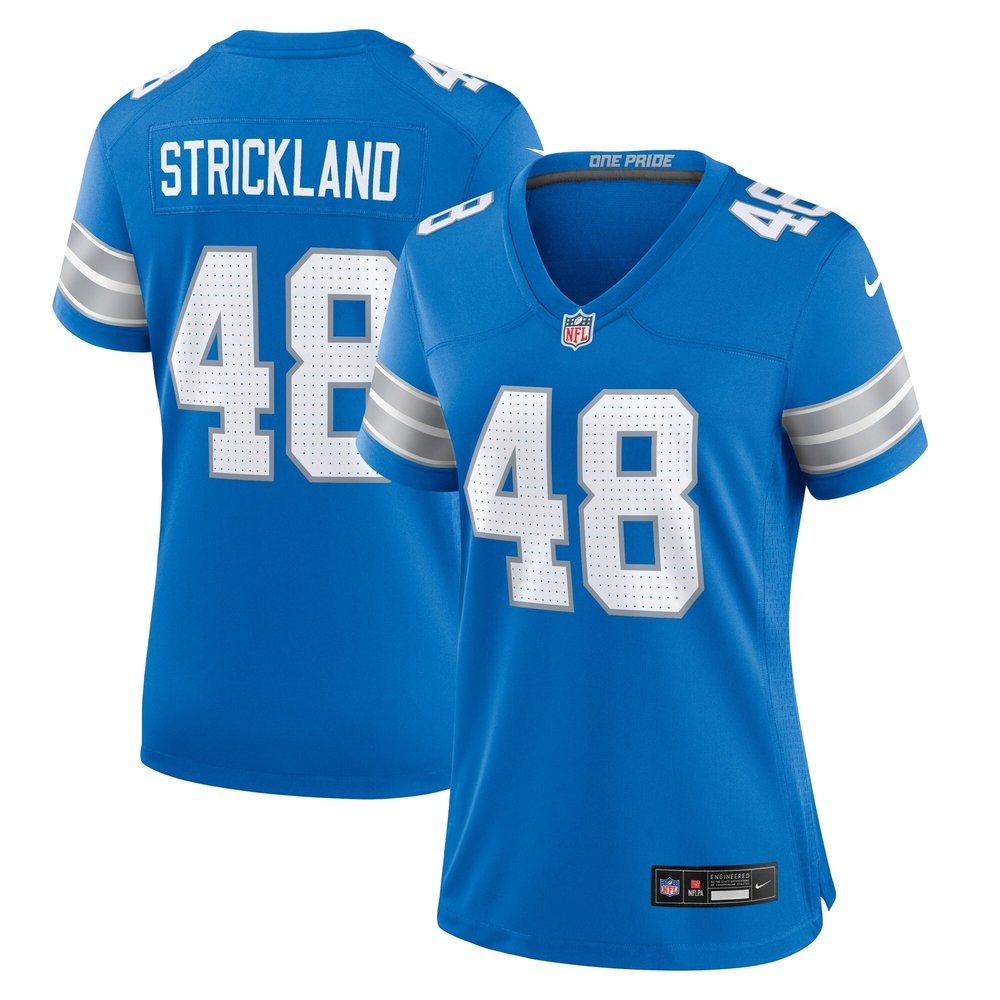 Women's Detroit Lions Loren Strickland Blue Game Jersey 1