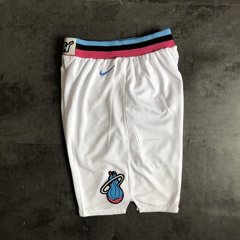 Miami Heat White Shorts 4