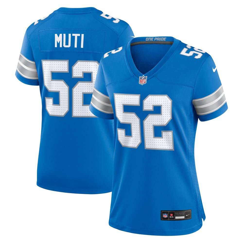 Women's Detroit Lions Netane Muti Blue Game Jersey 1