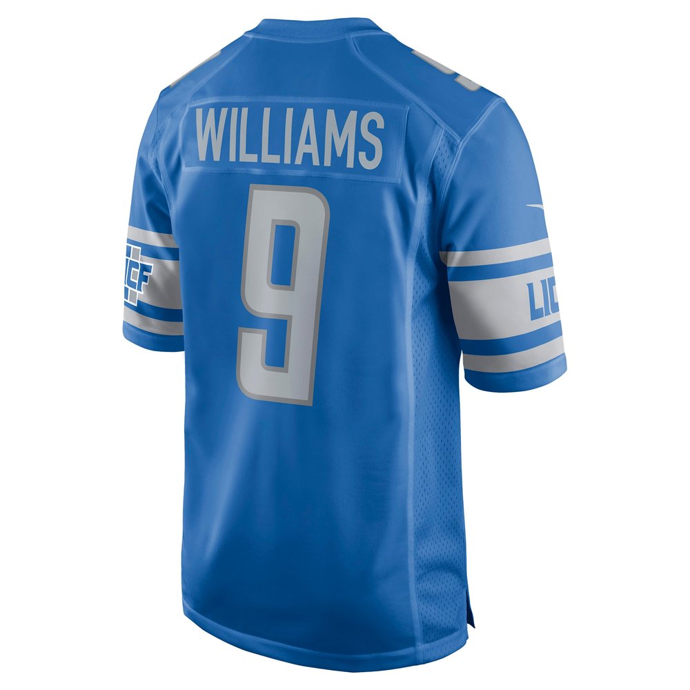 Men's Detroit Lions Jameson Williams Blue Player Game Jersey 3