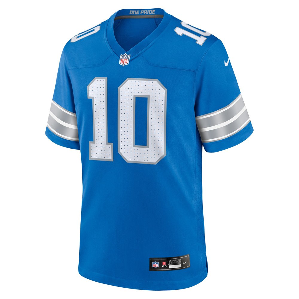 Men's Detroit Lions Tre Quan Smith Blue Game Jersey 2