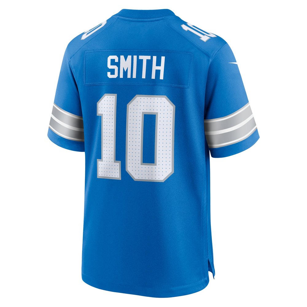 Men's Detroit Lions Tre Quan Smith Blue Game Jersey 3