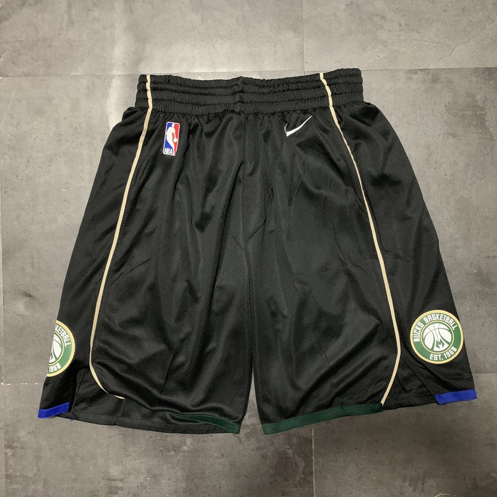 Milwaukee Bucks Black Shorts 1