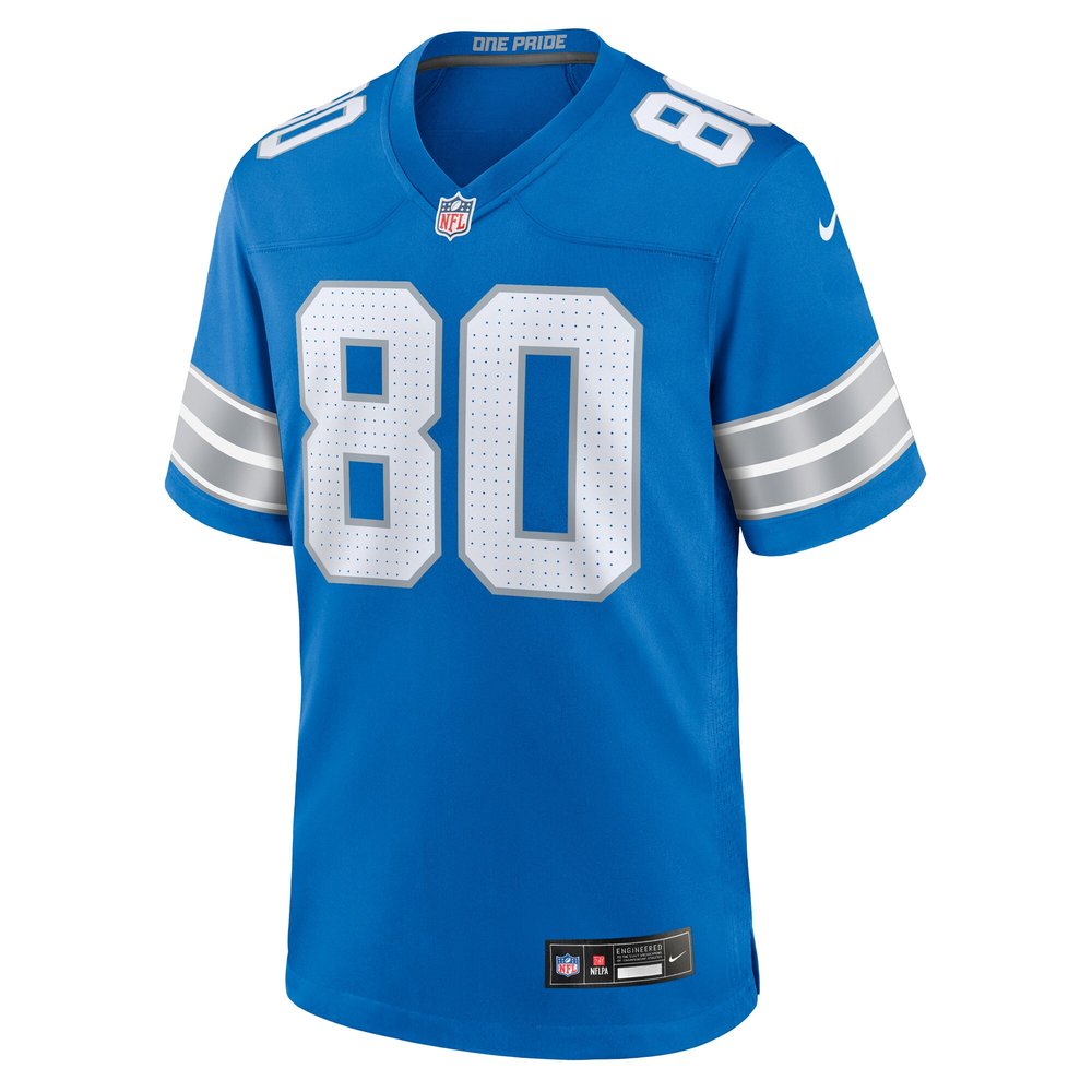 Men's Detroit Lions Jalon Calhoun Blue Game Jersey 2