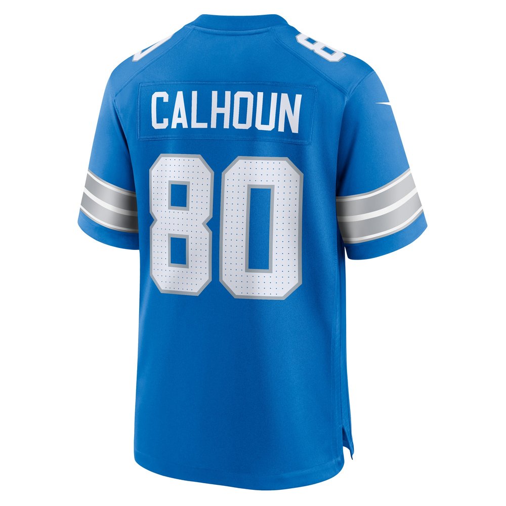 Men's Detroit Lions Jalon Calhoun Blue Game Jersey 3