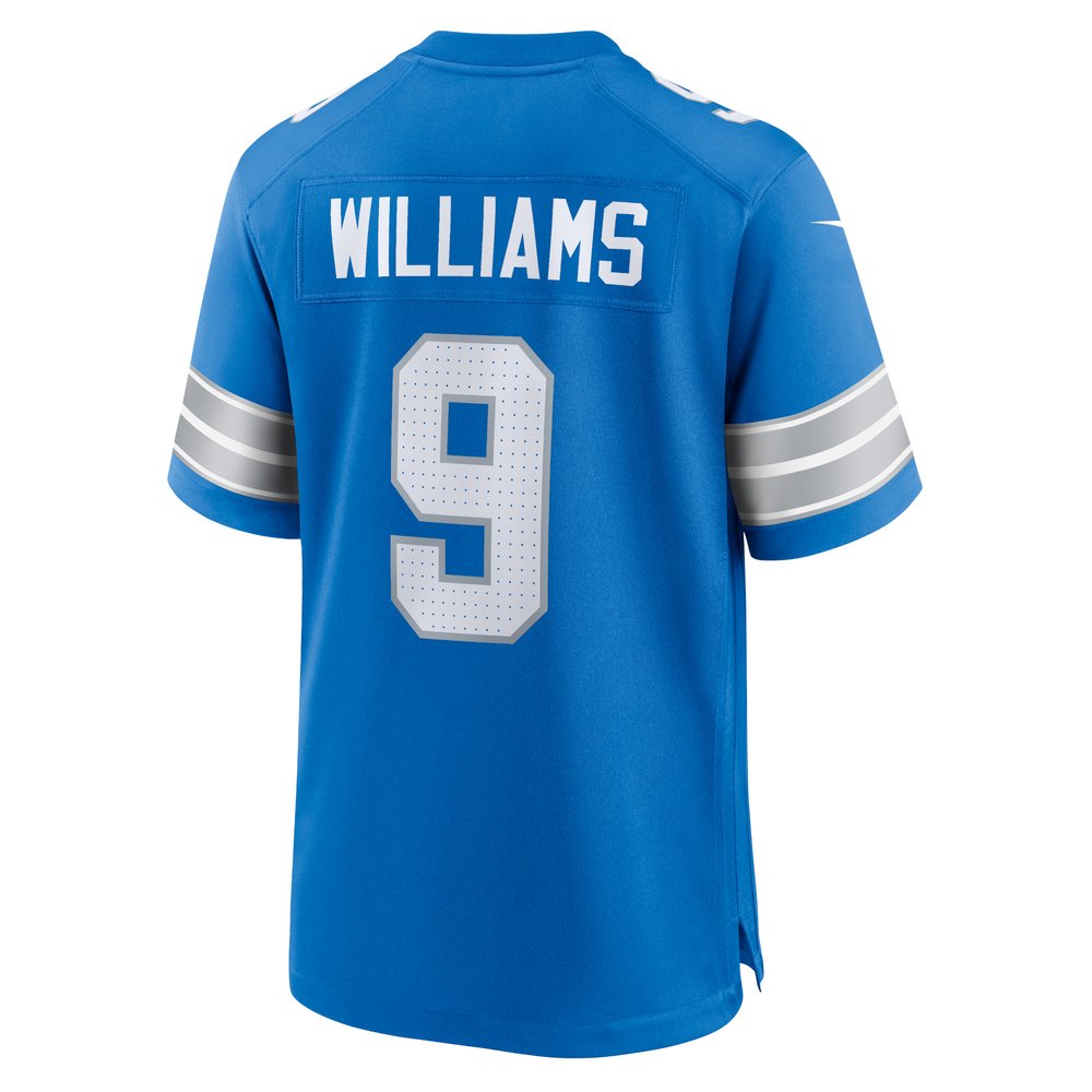 Men's Detroit Lions Jameson Williams Blue Game Jersey 3