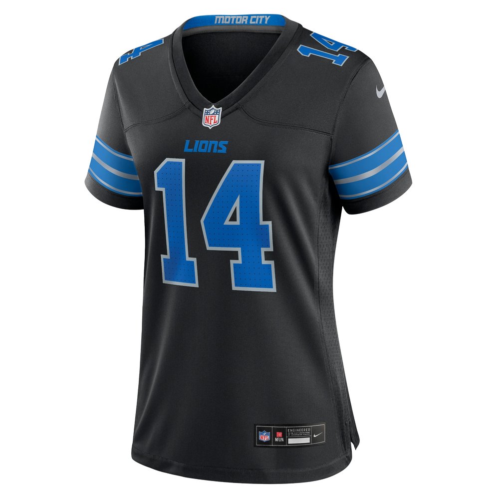 Women's Detroit Lions #14 Amon-Ra St. Brown Black 2nd Alternate Game Jersey 2