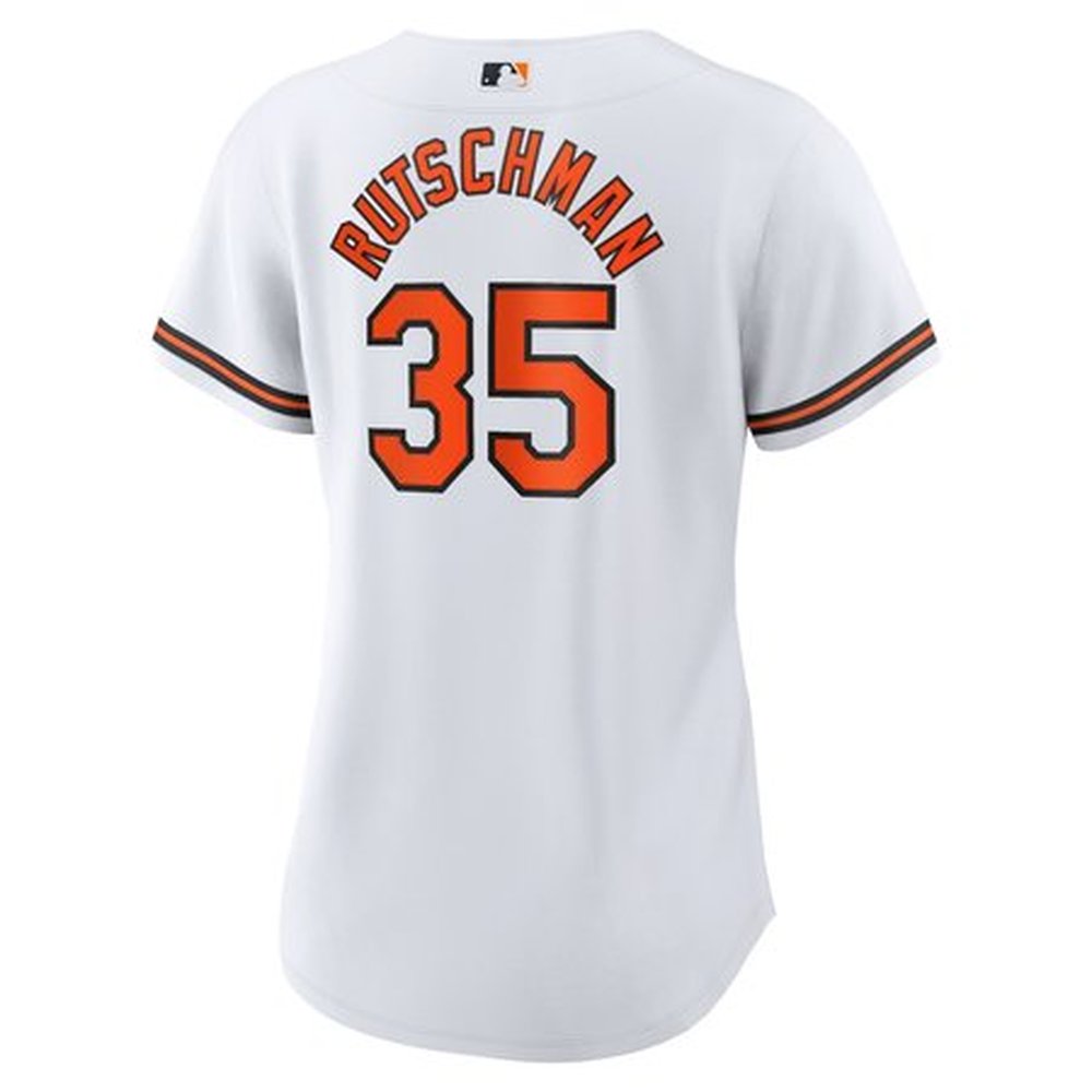 Women's Baltimore Orioles Adley Rutschman White Home Replica Player Jersey 3