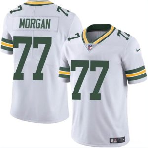 Youth Green Bay Packers #77 Jordan Morgan White 2024 Draft Vapor Untouchable Stitched Jersey