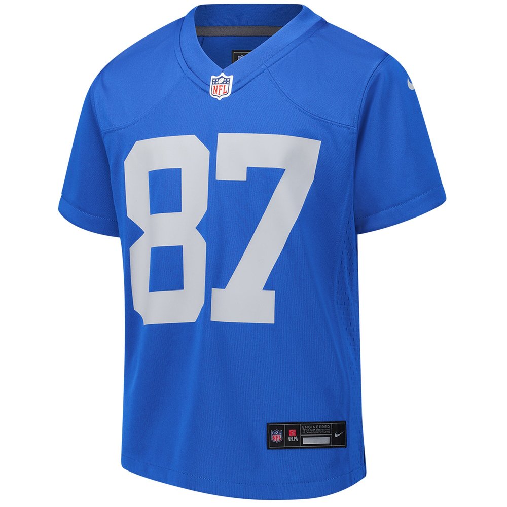 Youth Detroit Lions #87 Sam LaPorta Blue Alternate Game Jersey 2