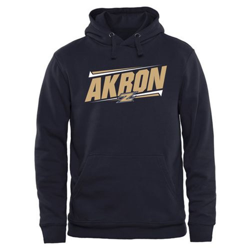 Akron Zips Double Bar Pullover Hoodie Navy 1