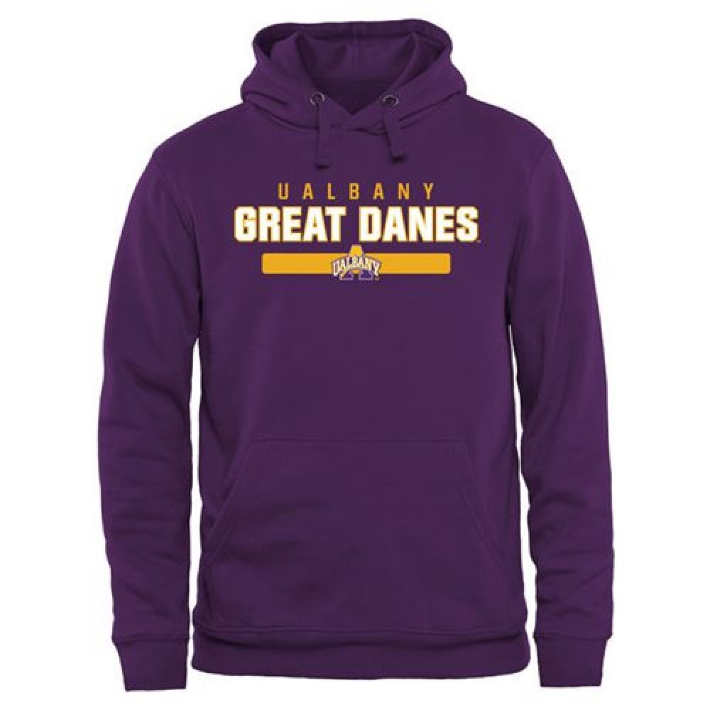 Albany Great Danes Team Strong Pullover Hoodie Purple 1