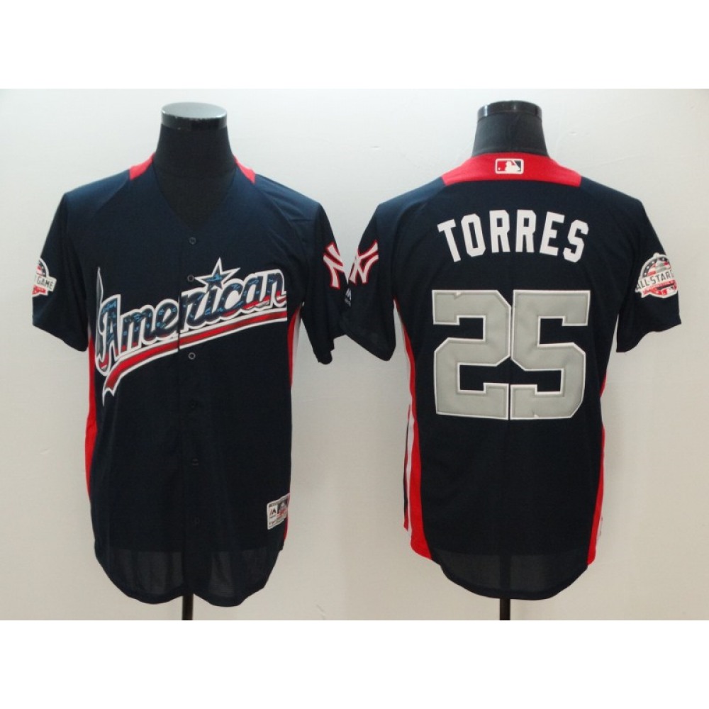 American League #25 Gleyber Torres Navy 2018 MLB All-Star Game Home Run Derby Jersey 1
