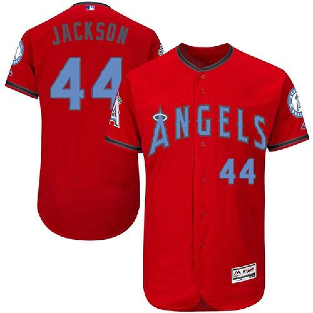 Angels of Anaheim #44 Reggie Jackson Red Flexbase Authentic Collection 2016 Father's Day Stitched MLB Jersey 1