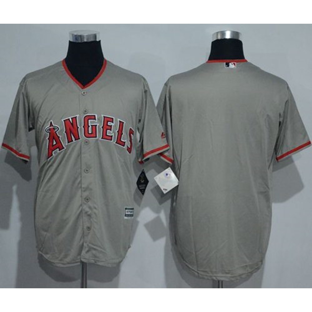 Angels of Anaheim Blank Grey New Cool Base Stitched MLB Jersey 1