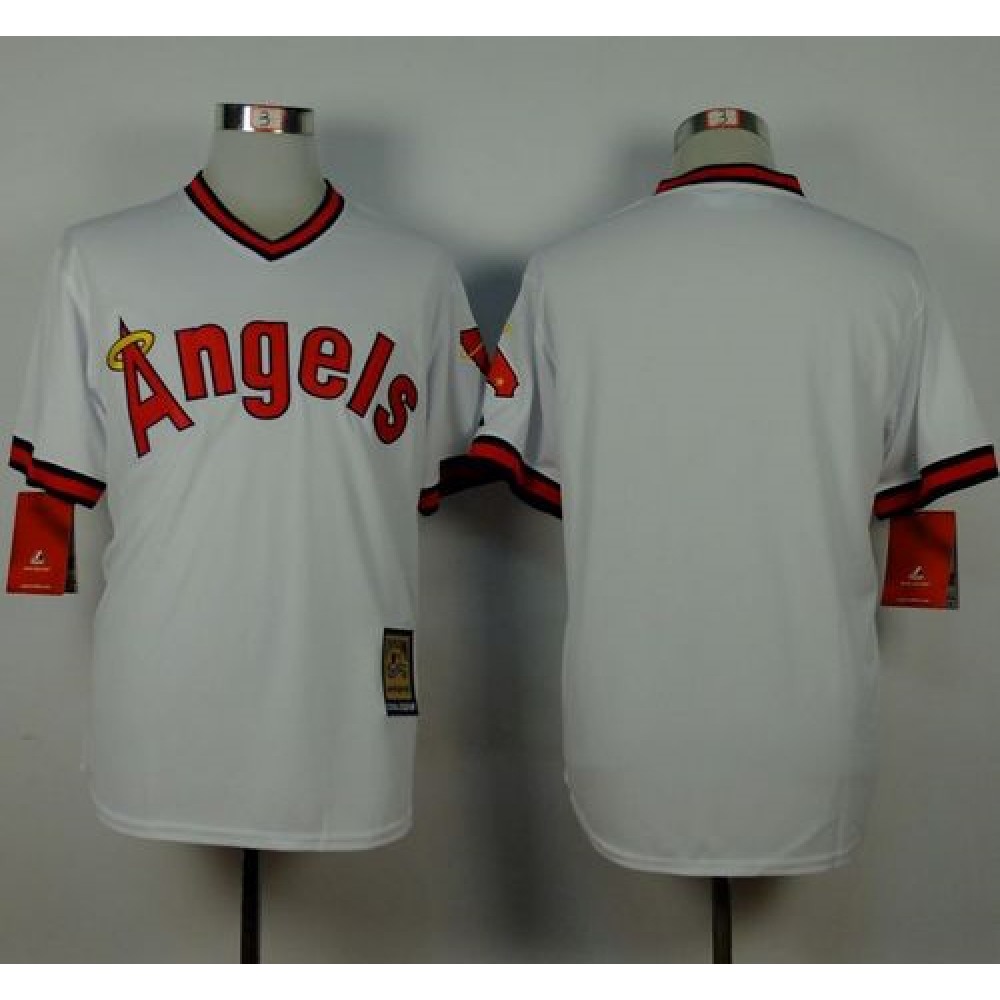 Angels of Anaheim Blank White 1980 Turn Back The Clock Stitched MLB Jersey 1