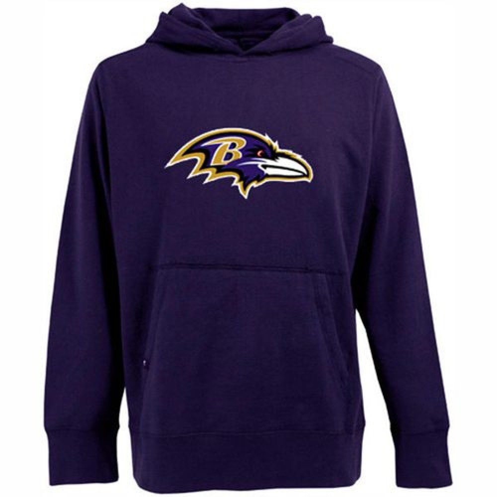 Antigua Baltimore Ravens Signature Pullover Hoodie Purple 1