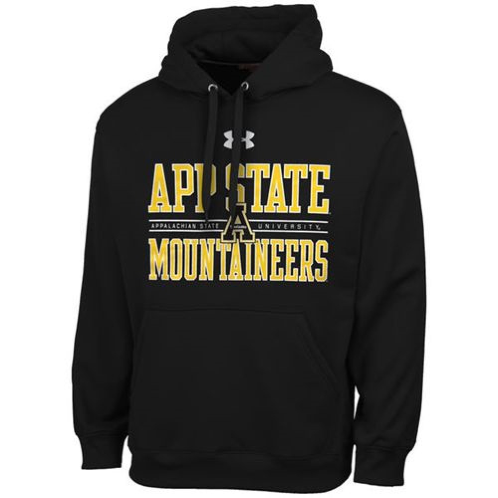 Appalachian State Mountaineers Under Armour Performance Hoodie Black 1