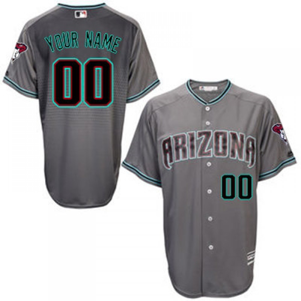 Arizona Diamondbacks Personalized Grey Stitched MLB Jersey 1