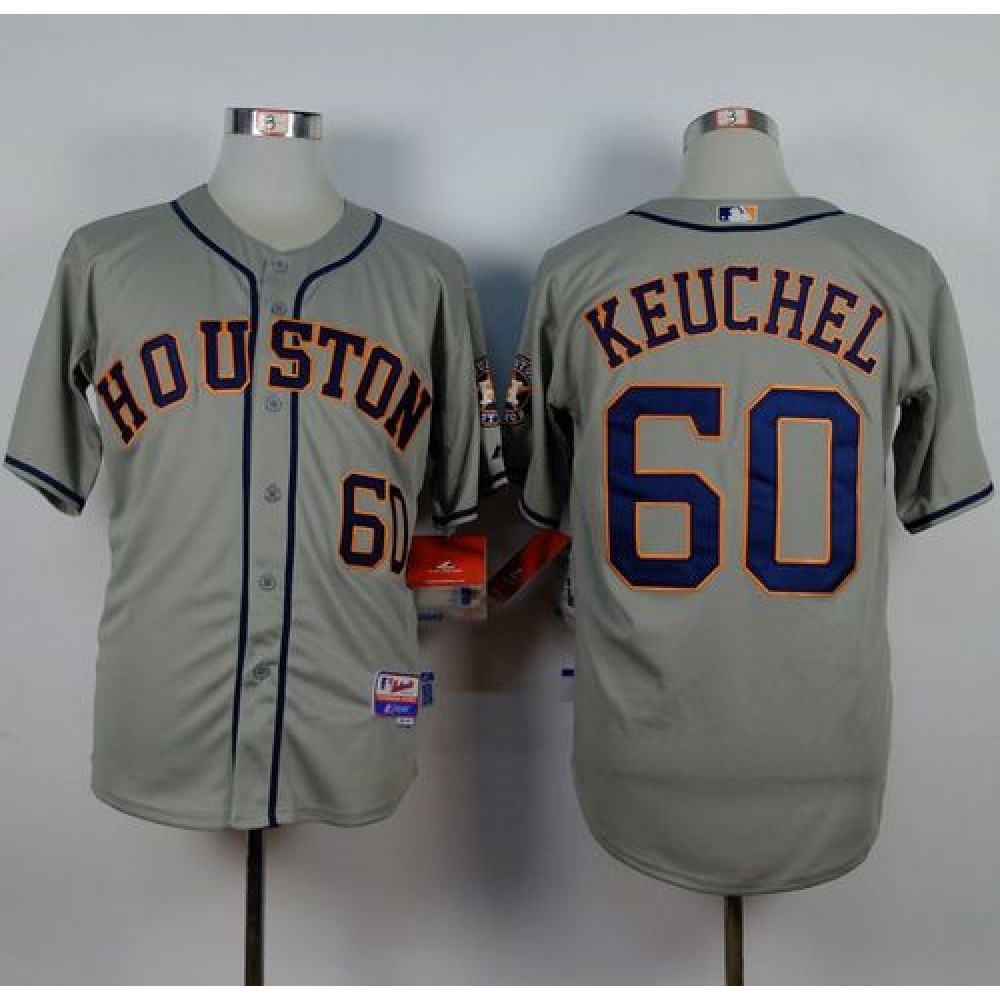 Astros #60 Dallas Keuchel Grey Cool Base Stitched MLB Jersey 1