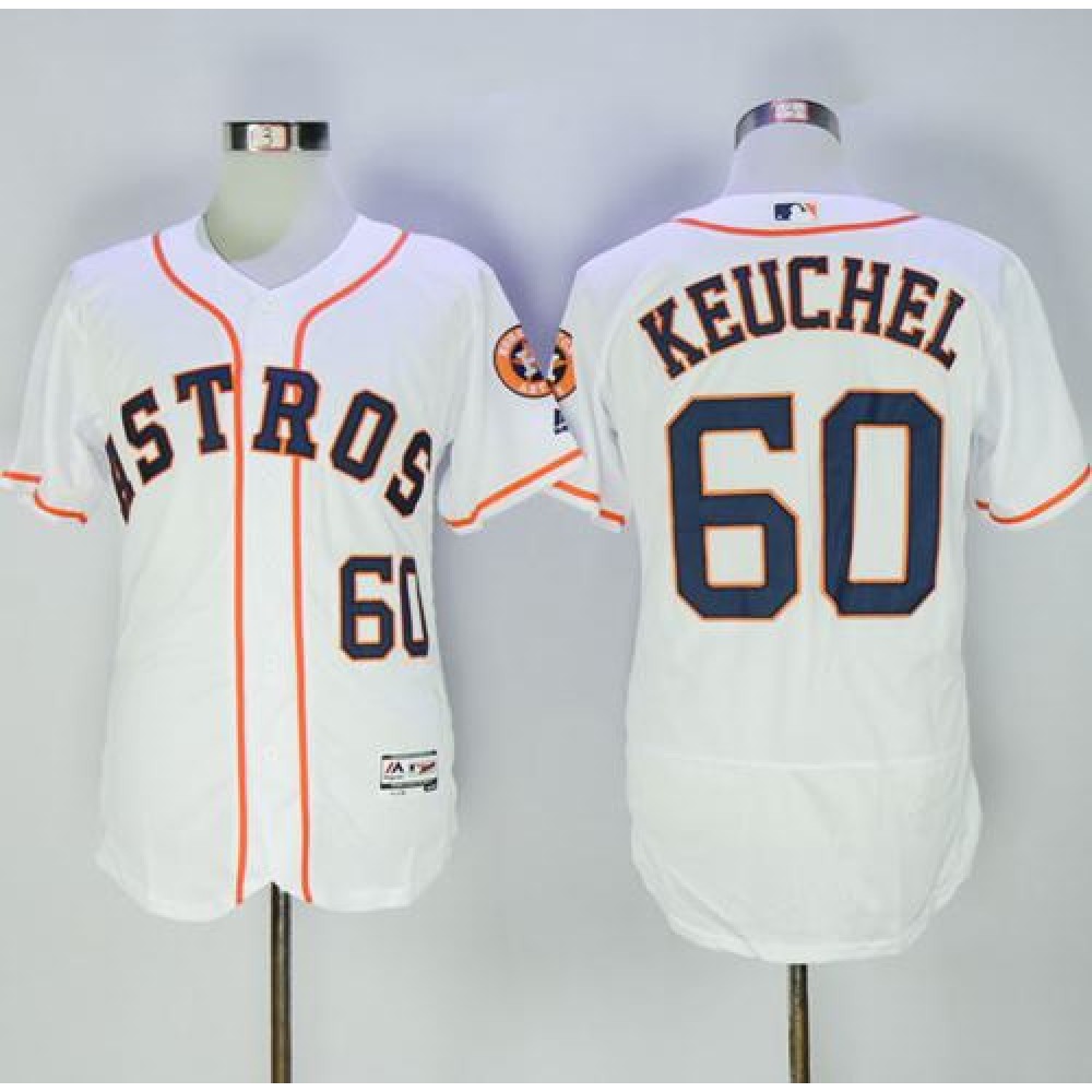 Astros #60 Dallas Keuchel White Flexbase Authentic Collection Stitched MLB Jersey 1