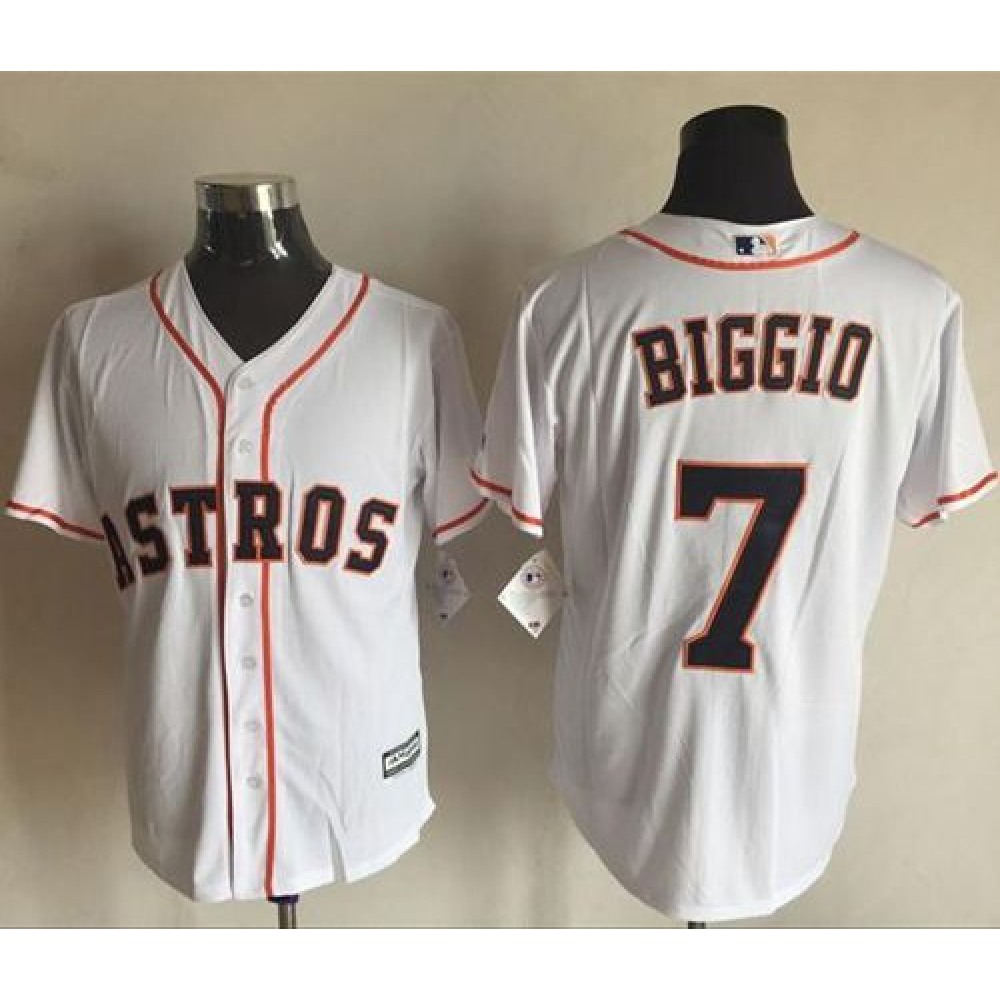 Astros #7 Craig Biggio White New Cool Base Stitched MLB Jersey 1