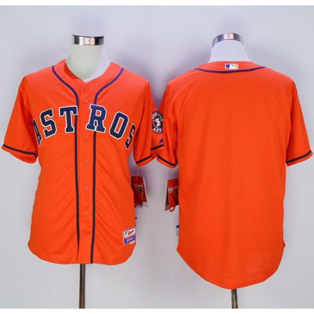 Astros Blank Orange Cool Base Stitched MLB Jersey 1