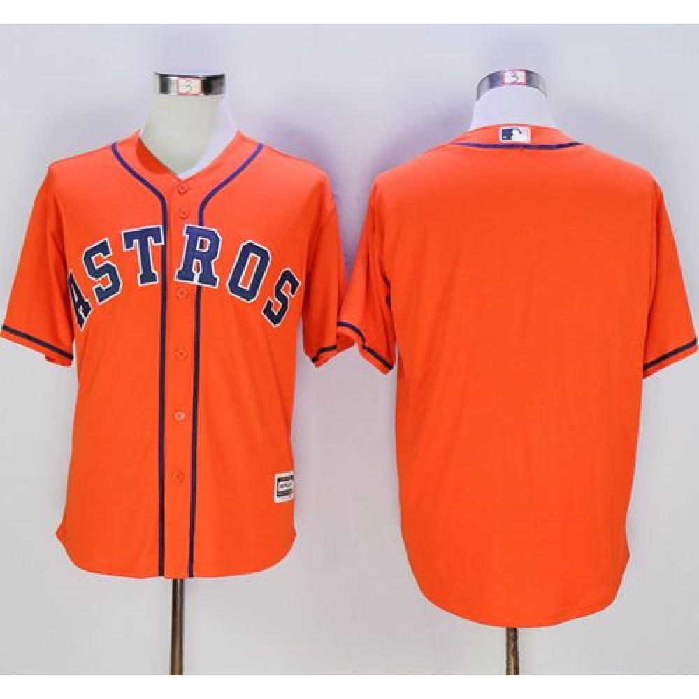 Astros Blank Orange New Cool Base Stitched MLB Jersey 1