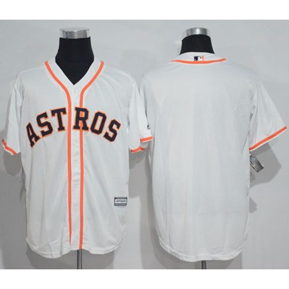 Astros Blank White New Cool Base Stitched MLB Jersey 1