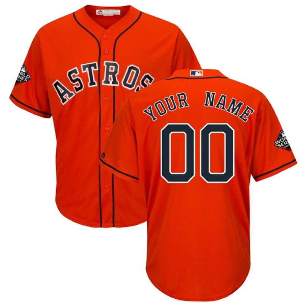 Astros Personalized Orange MLB Stitched Jersey 1