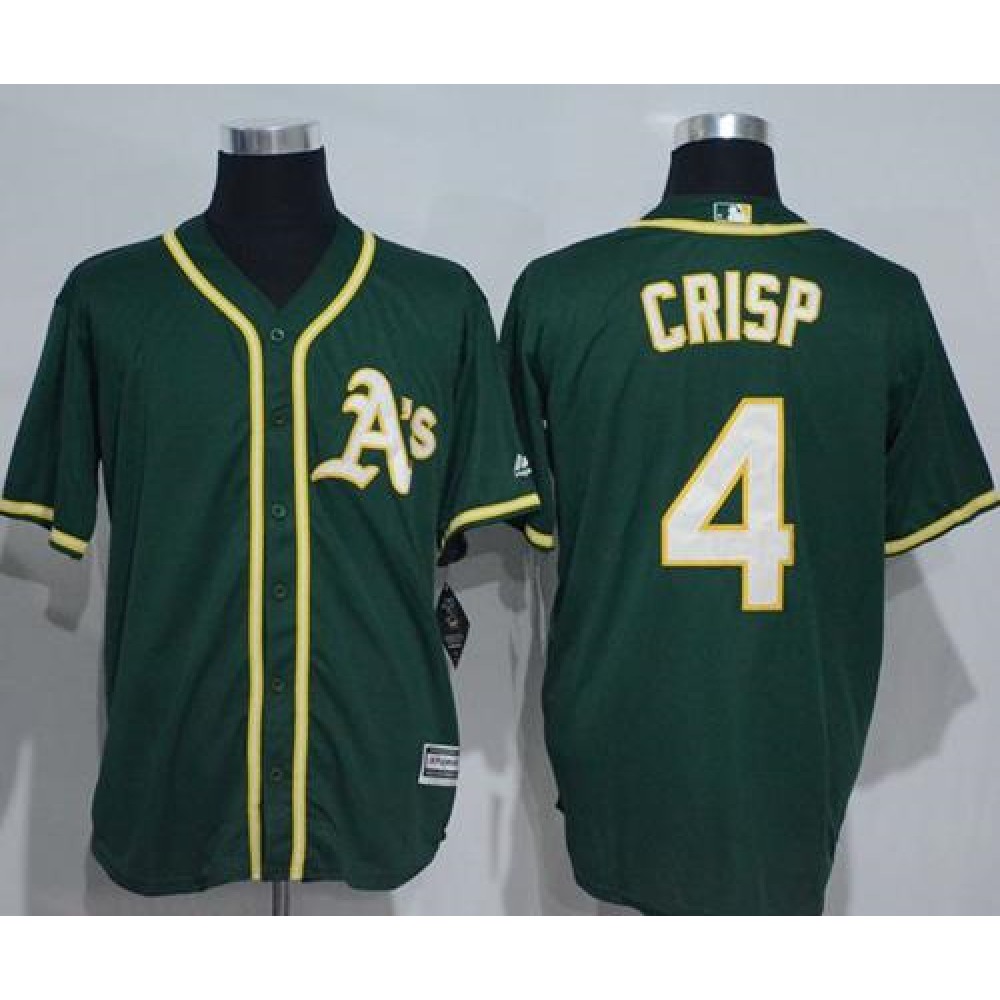 Athletics #4 Coco Crisp Green New Cool Base Stitched MLB Jersey 1