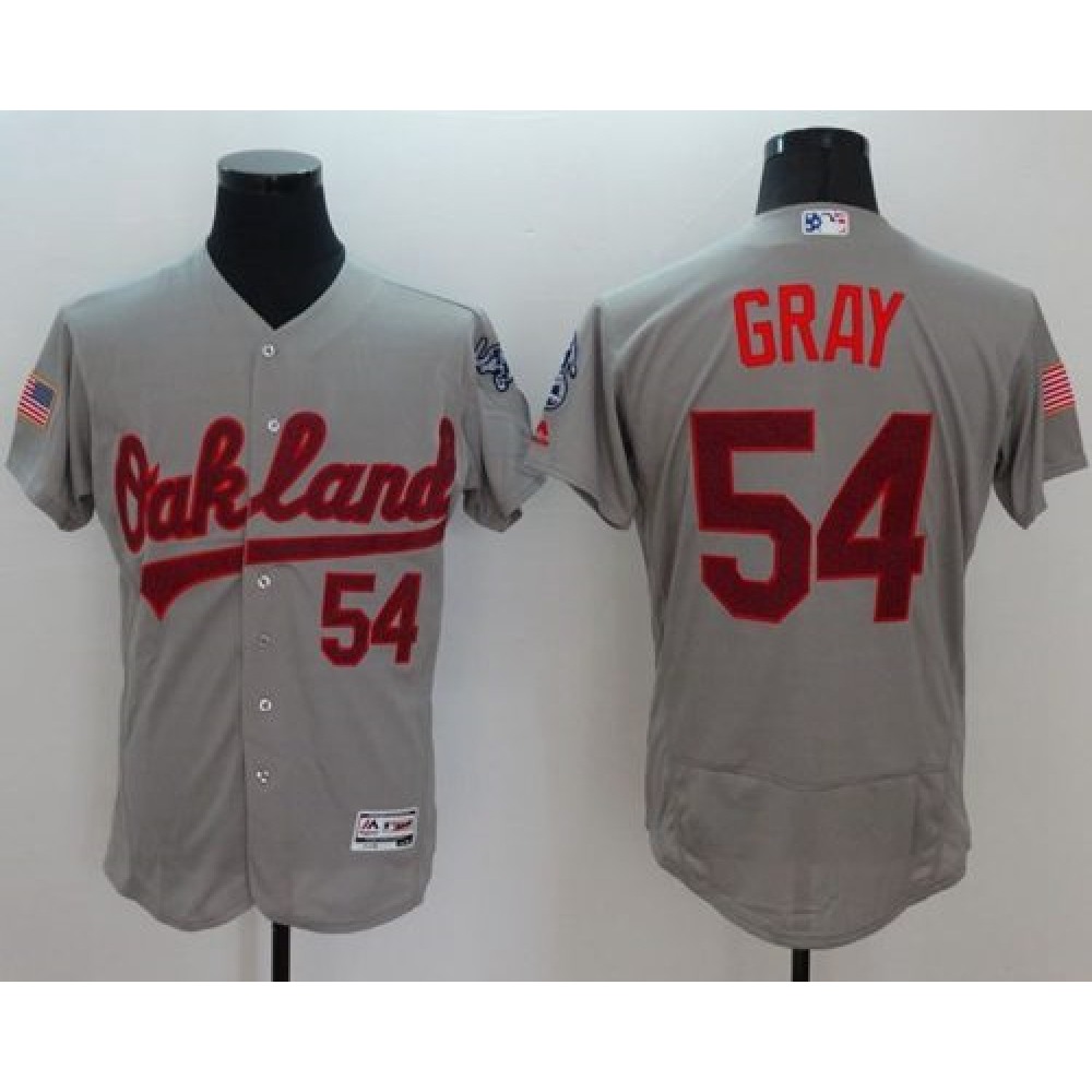 Athletics #54 Sonny Gray Grey Fashion Stars & Stripes Flexbase Authentic Stitched MLB Jersey 1