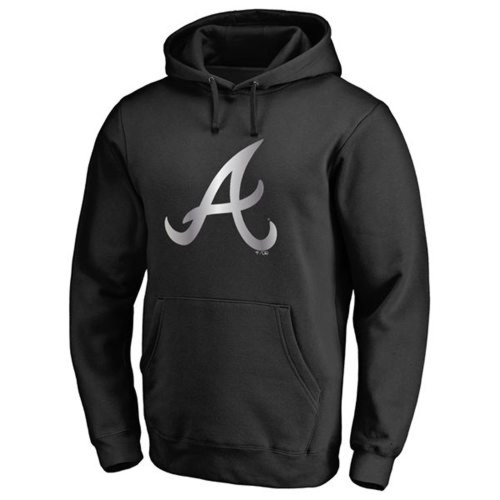 Atlanta Braves Platinum Collection Pullover Hoodie Black 1