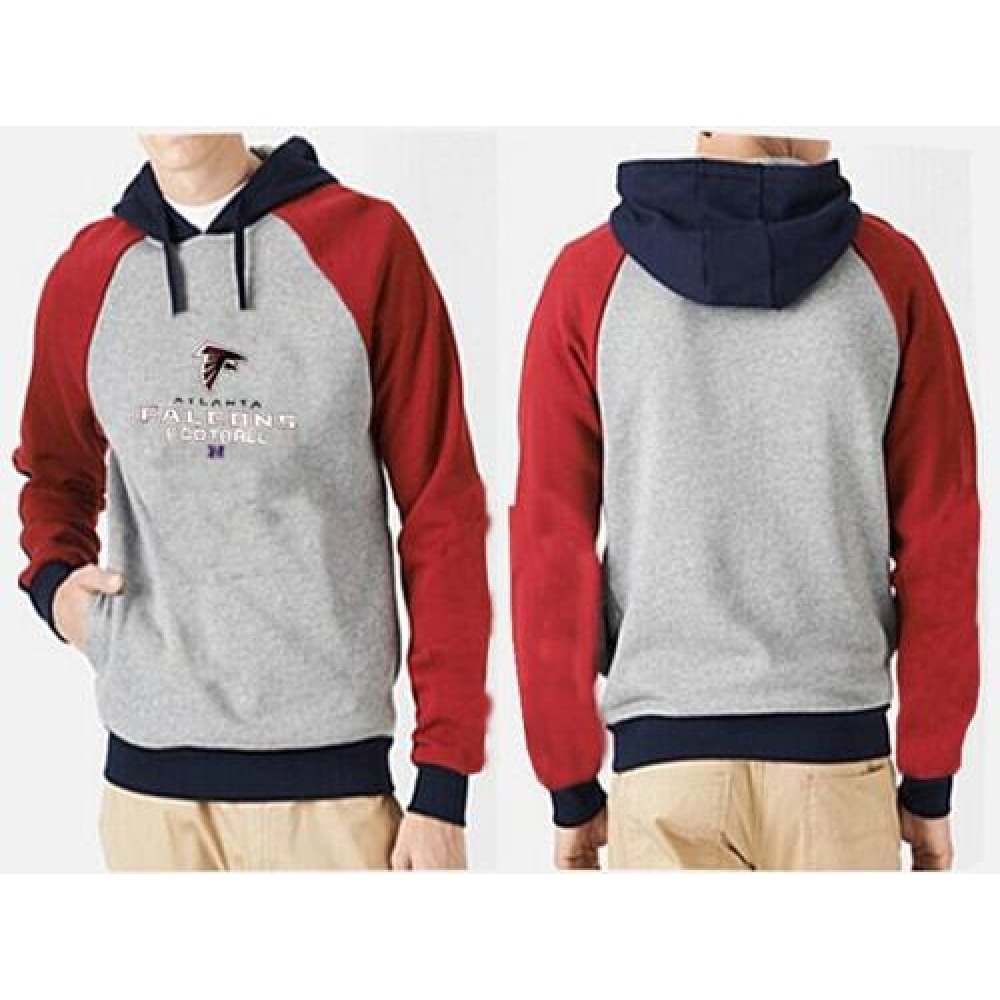 Atlanta Falcons Critical Victory Pullover Hoodie Grey & Red 1