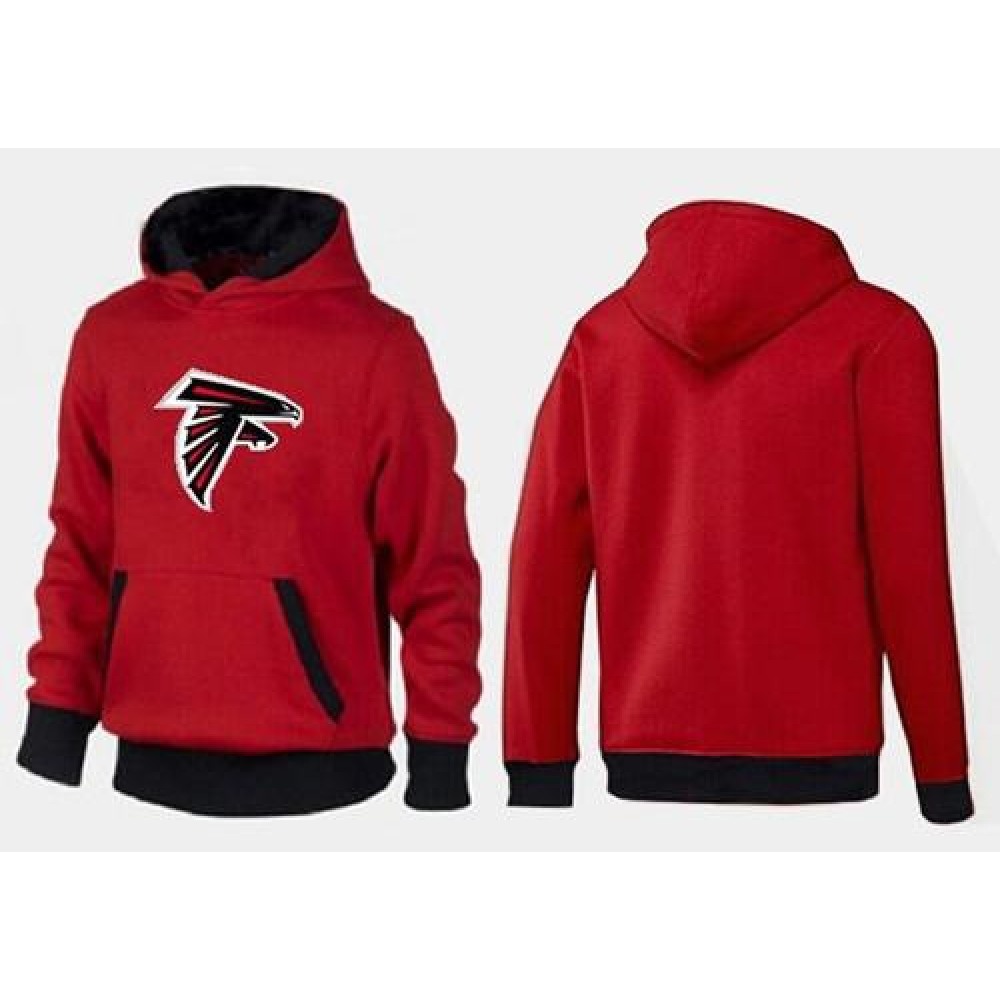 Atlanta Falcons Logo Pullover Hoodie Red & Black 1