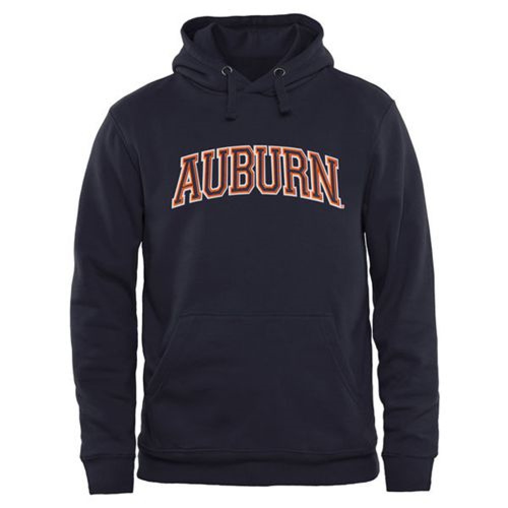 Auburn Tigers Arch Name Pullover Hoodie Navy Blue 1