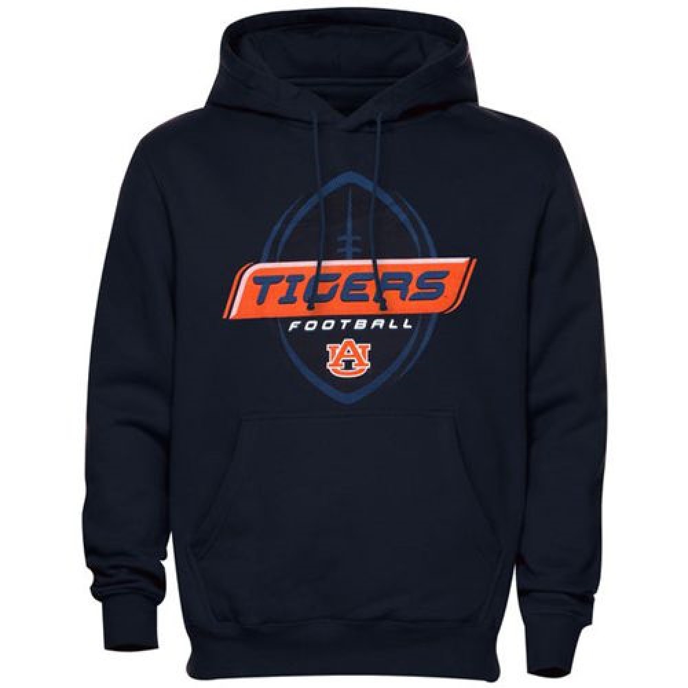 Auburn Tigers Big & Tall Slant Route Hoodie Navy Blue 1
