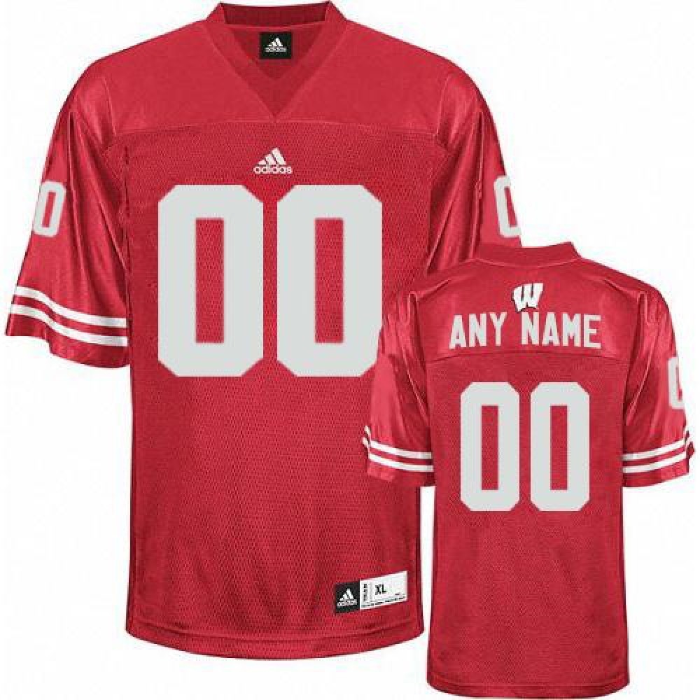 Badgers Personalized Authentic Red NCAA Jersey 1