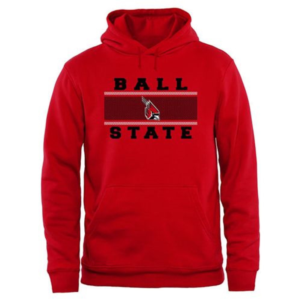 Ball State Cardinals Big & Tall Micro Mesh Sweatshirt Red 1