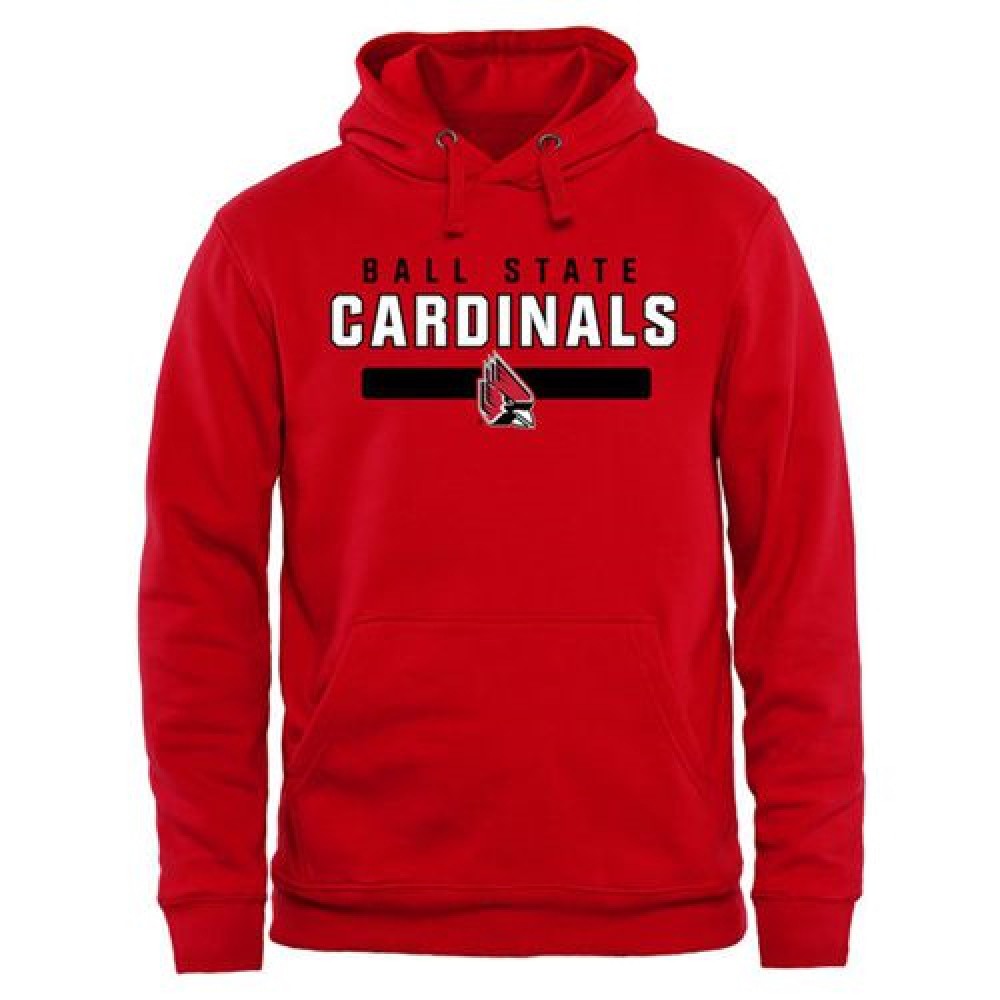 Ball State Cardinals Team Strong Pullover Hoodie Red 1