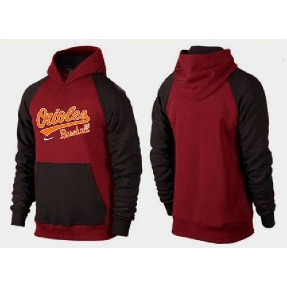Baltimore Orioles Pullover Hoodie Burgundy Red & Black 1